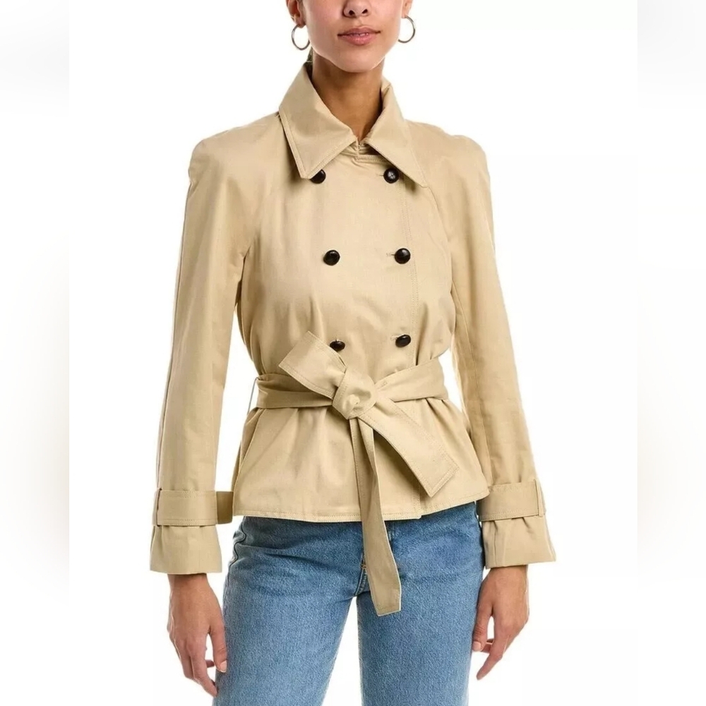 Sold out ba&sh lady trench coat short beige jacket cinch